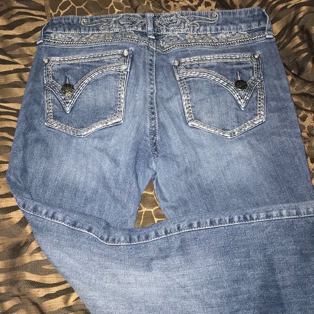 Rock 47 Wrangler Jeans Low Rise Dark Wash